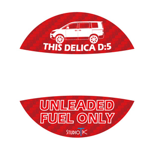  Delica D:5* fuel cap emblem * gasoline 