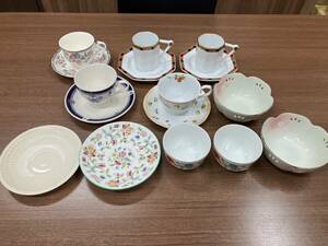 ティーカップ ソーサ― 小鉢 湯呑 まとめ Hallmark / New Feeling / Roberta di Camerino / WEDG WOOD / MINTON / 山本寛斎　洋食器まとめB