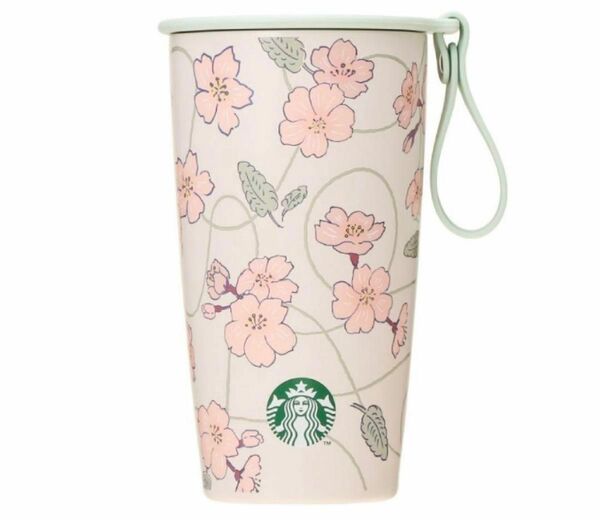 スターバックス　SAKURA 2024 ストラップカップシェイプ　ステンレスボトル　355ml スタバ　 サクラ 桜