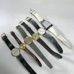 TG1 ジャンク 腕時計 革ベルト まとめて 6点 heel LAUDER FOR MEN SEIKO 等 動作未確認