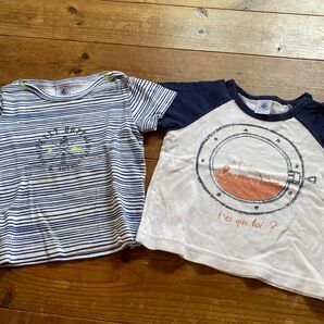 PetiteBateau Tシャツ　2枚セット　12m/74cm 他２点セット