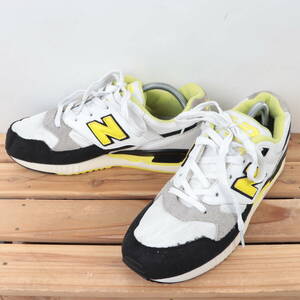 z914[530] New balance US9.5 27.5cm/ белый белый желтый желтый чёрный серый newbalance мужской спортивные туфли б/у 
