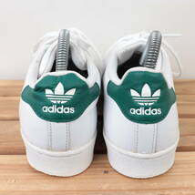 z1052 アディダス スーパースター US6 24.0cm/白 ホワイト 緑 グリーン adidas SUPERSTAR メンズ レディース スニーカー 中古_画像3