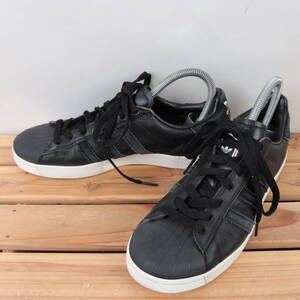 z1053 アディダス スーパースター US7 1/2 25.5cm/黒 ブラック 白 ホワイト adidas SUPERSTAR VULC メンズ スニーカー 中古