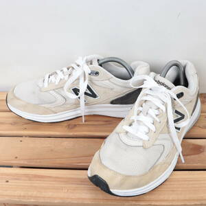Z1272 [880] New Balance US9.5 27,5 см/светло -бежевый уголь белые новообразовые кроссовки, используемые мужские кроссовки