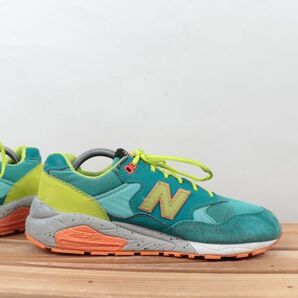 z749【580】ニューバランス US8.5 26.5cm/黄緑 グリーン 黄 イエロー 灰 グレー オレンジ系 newbalance メンズ スニーカー 中古の画像5