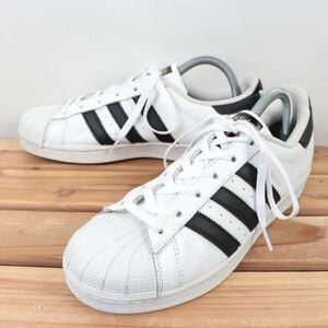 z850 アディダス スーパースター US7 25.0cm/白 ホワイト 黒 ブラック adidas SUPERSTAR メンズ ユニセックス スニーカー 中古