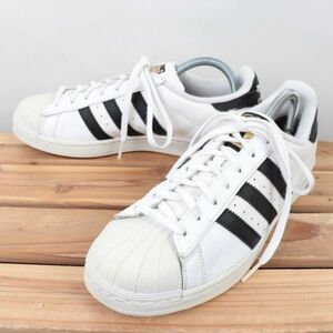 z940 アディダス スーパースター US8 26.0cm/白 ホワイト 黒 ブラック adidas SUPERSTAR メンズ スニーカー 中古