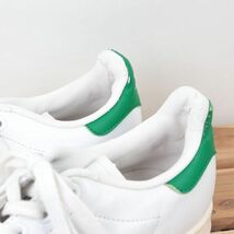 z1027 アディダス スタンスミス US9 1/2 27.5cm/白 ホワイト 緑 グリーン adidas STAN SMITH メンズ スニーカー 中古_画像9