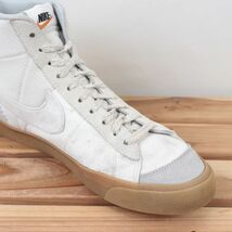 z1038 ナイキ ブレーザー ミッド US8.5 26.5cm/白 ホワイト 灰 グレー チェック NIKE BLAZER MID 77 VNTG ブレザー メンズ スニーカー 中古_画像7