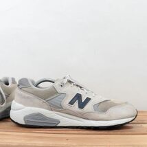 z1108【580】ニューバランス US10.5 28.5cm/灰 グレー 紺 ネイビー newbalance メンズ スニーカー 中古_画像5