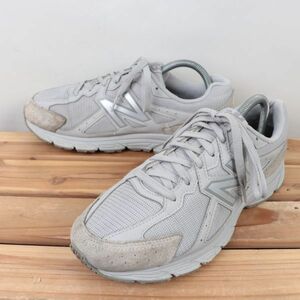 z542【480】ニューバランス US8.5 25.5cm/灰 グレー newbalance レディース スニーカー 中古