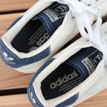 z1206 アディダス スタンスミス US8 26.0cm/白系 オフホワイト クリーム デニム DENIM adidas STAN SMITH メンズ スニーカー 中古_画像7