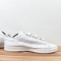 z1208 アディダス スタンスミス コンフォート US9 1/2 27.5cm/白 ホワイト adidas STAN SMITH CF ベルクロ メンズ スニーカー 中古_画像5