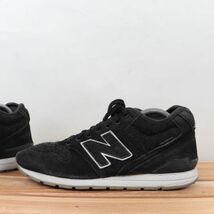 z1292【MRH996CB】ニューバランス ミッド US8 26.0cm/黒 ブラック 白 ホワイト MID newbalance メンズ スニーカー 中古_画像6