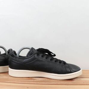 z1295 アディダス スタンスミス US7 1/2 25.5cm/黒 ブラック 麻雀 adidas STAN SMITH メンズ スニーカー 中古の画像5