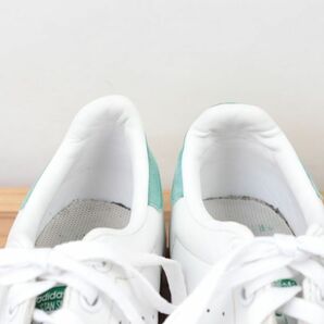 z1296 アディダス スタンスミス US8 1/2 26.5cm/白系 オフホワイト 緑 グリーン adidas STAN SMITH メンズ スニーカー 中古の画像6