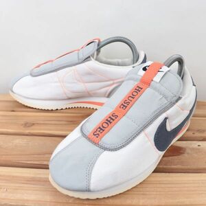 z1304 ナイキ コルテッツ ケニー 4 US8.5 26.5cm/白 ホワイト 灰 グレー オレンジ系 NIKE CORTEZ KENDRICK LAMAR メンズ スニーカー 中古