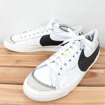 z1305 ナイキ ブレーザー ロー ジャンボ US9.5 27.5cm/白 ホワイト ブラック NIKE BLAZER LOW 77 JUMBO ブレザー メンズ スニーカー 中古_画像1