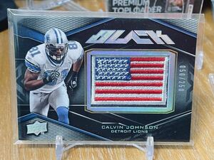 NFL Calvin Johnson 2009 UD Black USA Flag /250 #38 Calvin Johnson Detroit Lions WR