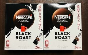 ネスカフェエクセラ　ブラックロースト　重厚なカフェラテ　52本　スティックコーヒー　インスタントコーヒー　箱無し