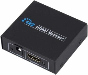 ◆送料無料◆ 1入力2出力 HDMI分配器 1×2 電源アダプター付（海外仕様 2台のHDMI搭載機器に出力可能 フルハイビジョン 1.4ver 1080p 3D