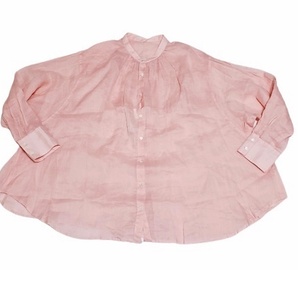 新品 SLOBE IENA オーバーサイズ リネンシャツ ピンク ブラウスの画像7
