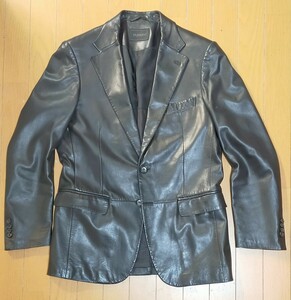  as good as new D'URBAN Durban ram leather tailored jacket sheep leather tailored jacket leather jacket black black size L