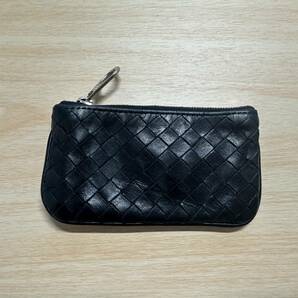 【1円スタート 美品】BOTTEGA VENETA コインケース レザー ブラック イントレチャート ボッテガヴェネタの画像1