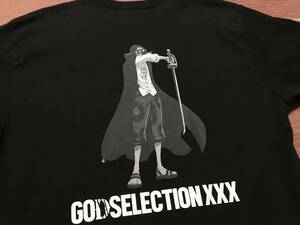 極美品 ONEPIECE × GOD SELECTION XXX ゴッドセレクション トリプルエックス ワンピース Tシャツ ブラック 即決