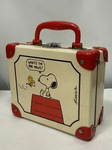 当時物 昭和レトロ スヌーピーミニトランク ファンシーバッグケース 小物入れSNOOPY/326 70sヴィンテージ1970年代ピーナッツウッドストック