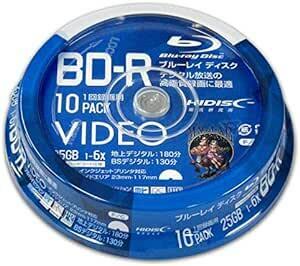 MAG-LAB HIDISC 6倍速対応BD-R 10枚パック 25GB ホワイトプリンタブルハイディスク VVVBR25JP10