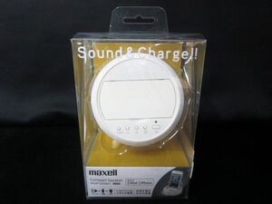 未使用 maxell マクセル コンパクトスピーカー MXSP-U50WH 【g】