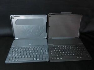 現状品 Logicool ロジクール キーボードケース Y-R0051 YR0077 2個まとめ ipad用 ワイヤレス キーボード【g】