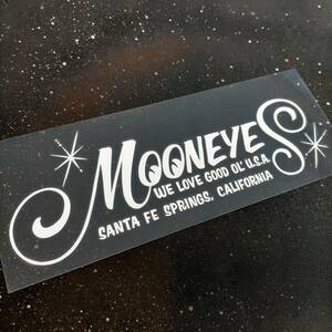 ムーンアイズ MOONEYES Logo 抜き Sticker ホワイト [DM189WH] ロゴ ステッカー デカール