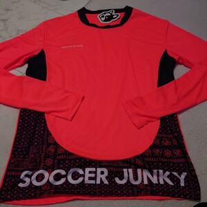 サッカージャンキー　長袖プラシャツ　SJ23A01 ネオオレンジ　Mサイズ