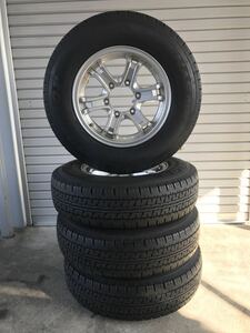 ハイエース200系　社外アルミホイールタイヤセット　ダンロップエナセーブバン01 195/80R15 107/105L LT 21年製 山揃い　4本 倉庫保管