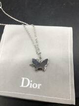  Christian Dior クリスチャン ディオール 蝶 ロゴ ネックレス ピアス セット_画像5