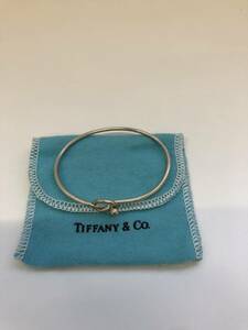 Tiffany＆Co ティファニー ラブノット SV925 18K ブレスレット バングル シルバー