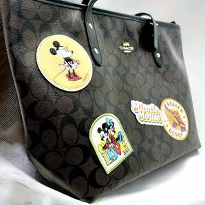 【美品】COACH コーチ × ディズニー コラボ トートバッグ ミニーマウス MinnieMouse ROLLER DERBY  Disney × COACHの画像1