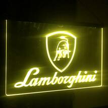 LED ネオンサイン 看板 ガレージ雑貨 LED照明 ランボルギーニ バナー 旗 タペストリー フラッグ アメリカン LAMBORGHINI ポスター_画像2