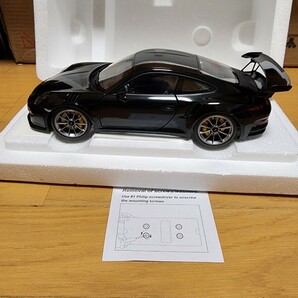 AUTOart オートアート PORSCHE 911 GT3 RS ポルシェ GLOSS BLACK/BLACK WHEELの画像4