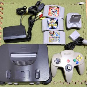 【動作確認済】ニンテンドー64　本体　ソフト　セット　GBパック　コントローラーパック　付属