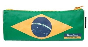 メール便なら送料込　Bandiera(バンディエラ)　ナショナルフラッグペンポーチ　Brazil　5643 ブラジル国旗 地図 筆箱 ブラジル