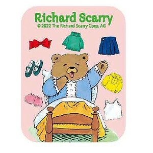 送料込 リチャードスキャリー ステッカー ( あさのしたく ) 17557 Richard Scarry シール 耐水 かわいい 絵本 キャラクターグッズ