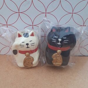 ☆コンコンブル☆ 招き猫ペア 三毛猫&黒猫