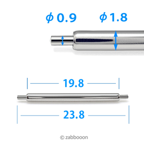 バネ棒 20mm デイトジャスト系【ヴィンテージ 横穴ケース】1600 1601 1603 16013 16014 太さ φ１.８mm ４本１セット 新品 送料無料！の画像4
