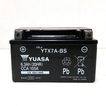 台湾 ユアサ YUASA YTX7A-BS【互換 DTX7A-BS FTX7A-BS GTX7A-BS】初期充電済 即利用可_画像3