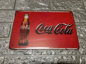 ブリキ看板20×30cm Coca-Cola コカ・コーラ　アメリカンガレージ看板 インテリア・アンティーク雑貨★TINサイン★ 