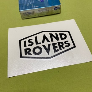 ISLAND ROVERS★黒★抜きステッカー アイランド ローバーズ UK ランドローバー レンジローバー ディフェンダー イヴォーク ディスカバリー